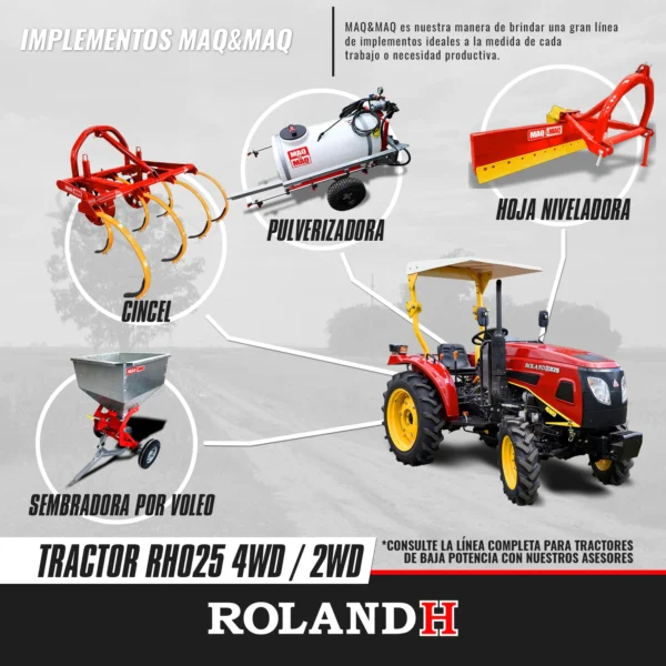 TRACTOR H025 2WD C/RUEDAS AGRICOLAS - Image 3
