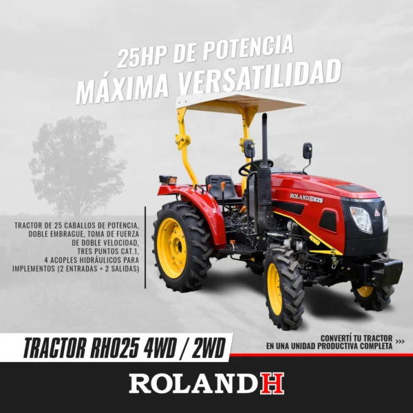 TRACTOR H025 2WD C/RUEDAS AGRICOLAS - Image 4